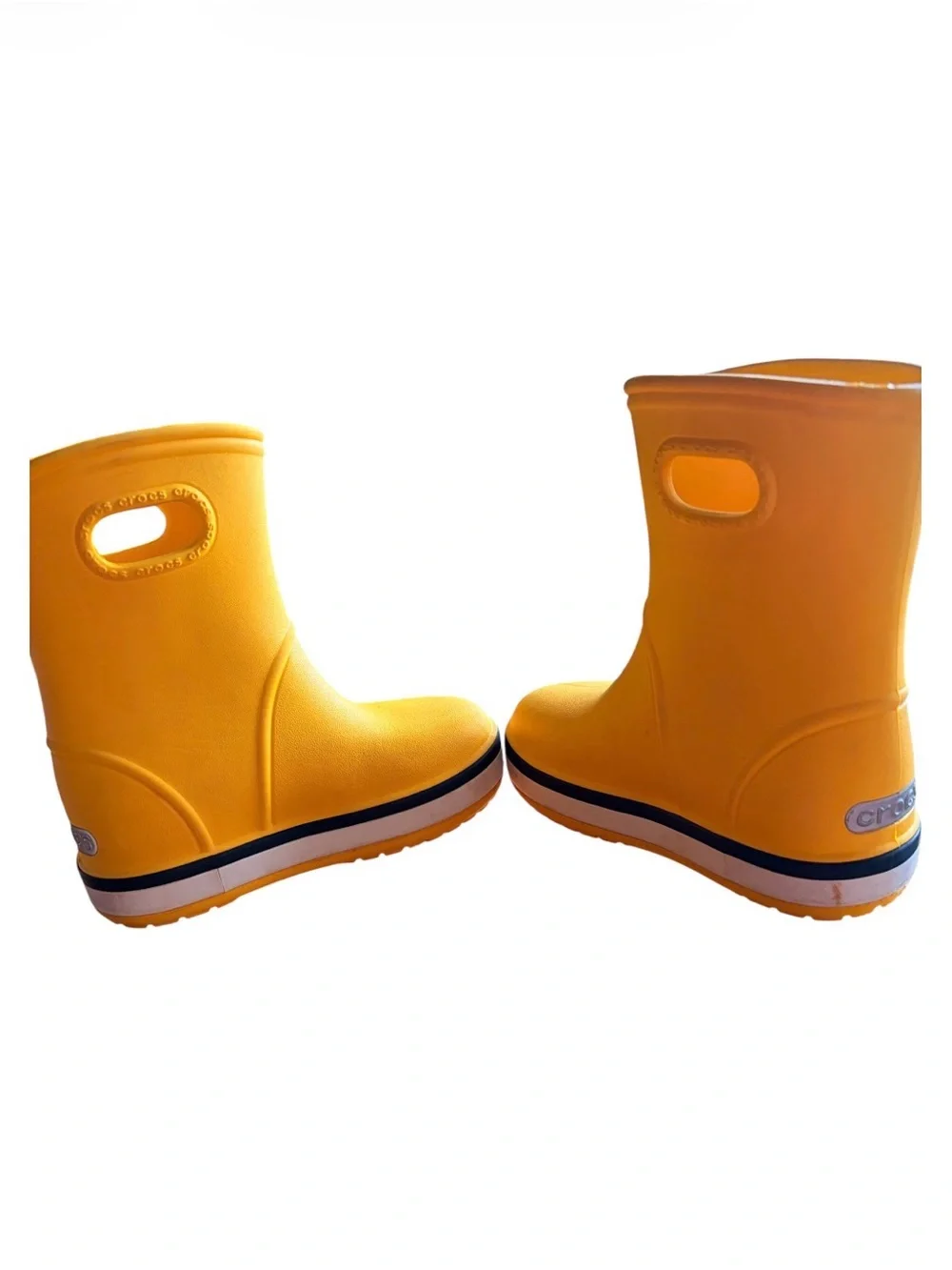 Crocs Kids Yellow Rain Boots Waterproof Size C7